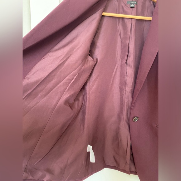 EUC Ann Taylor Factory plum purple blazer jacket contemporary 80’s look coat 12 - Picture 6 of 12